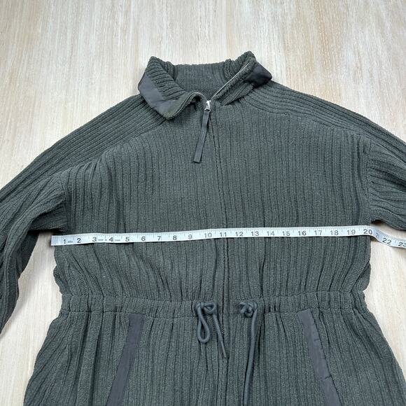 FLX Commuter Ribbed Knit Drawstring Waist Full Zip Cozy Casual Jacket Large - Picture 12 of 13